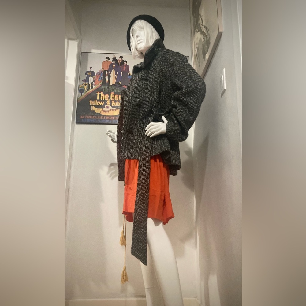 Vintage Y2K Curated 1920s Theme Outfit - Coat, Hat, Gloves, Dress, Accessories - Picture 13 of 15